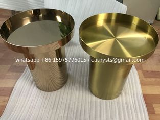 Китай Медный металлический зеркальный круглый кофейный стол из золотой нержавеющей стали поставщик
