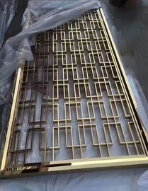 Розовое золото Металлические лазерные резные панели для фасадной стены поставщик