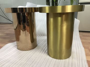Медный металлический зеркальный круглый кофейный стол из золотой нержавеющей стали поставщик